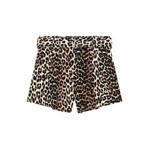 Ganni Linen Canvas Short Leopard Belted $185.00